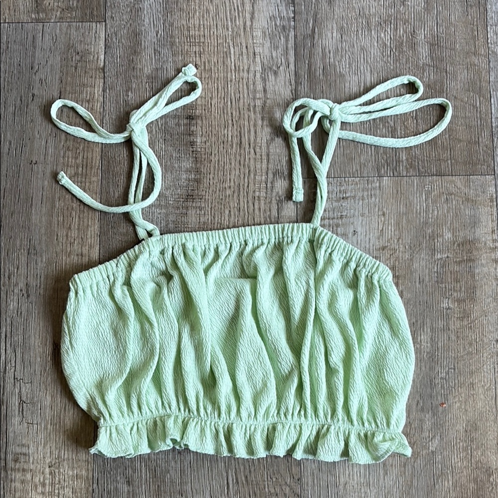 Wild Fable Light Green Textured Top